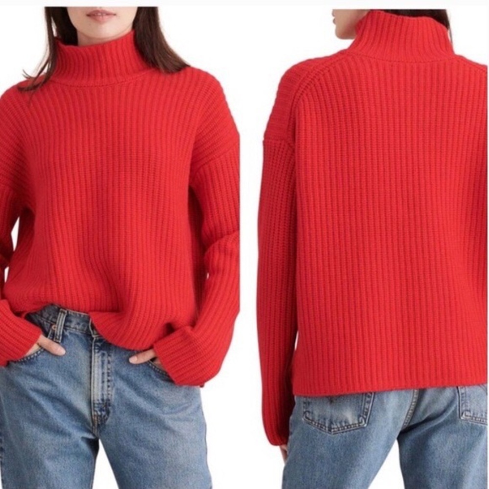 Alex mill oversize red sweater wool/cashmere